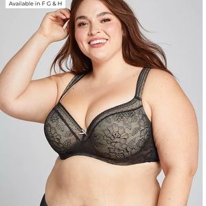 Torrid Lace Balconette Bra - Size 44DD